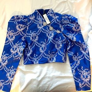 Geisha girl |Rhinestone Crop shirt